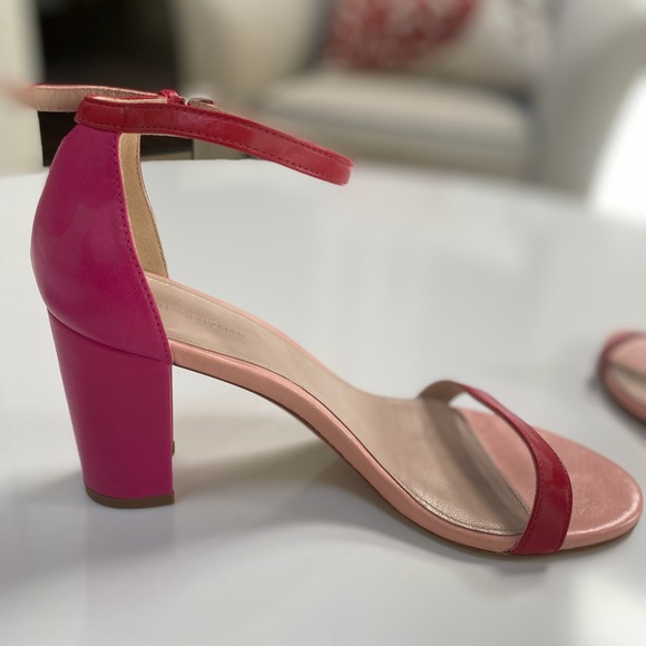 Stuart Weitzman two tone block heel - Picture 3 of 16